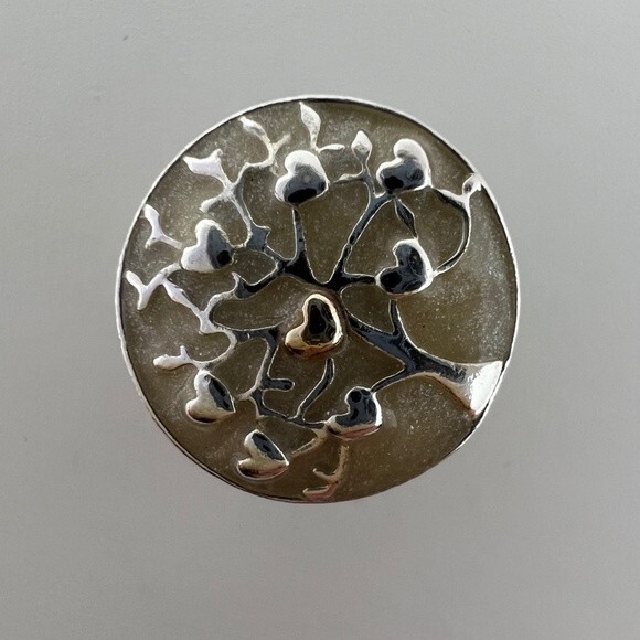 Pandora charm TREE of HEARTS silver enamel necklaces bracelets AUTHENTIC $75 - Picture 3 of 6